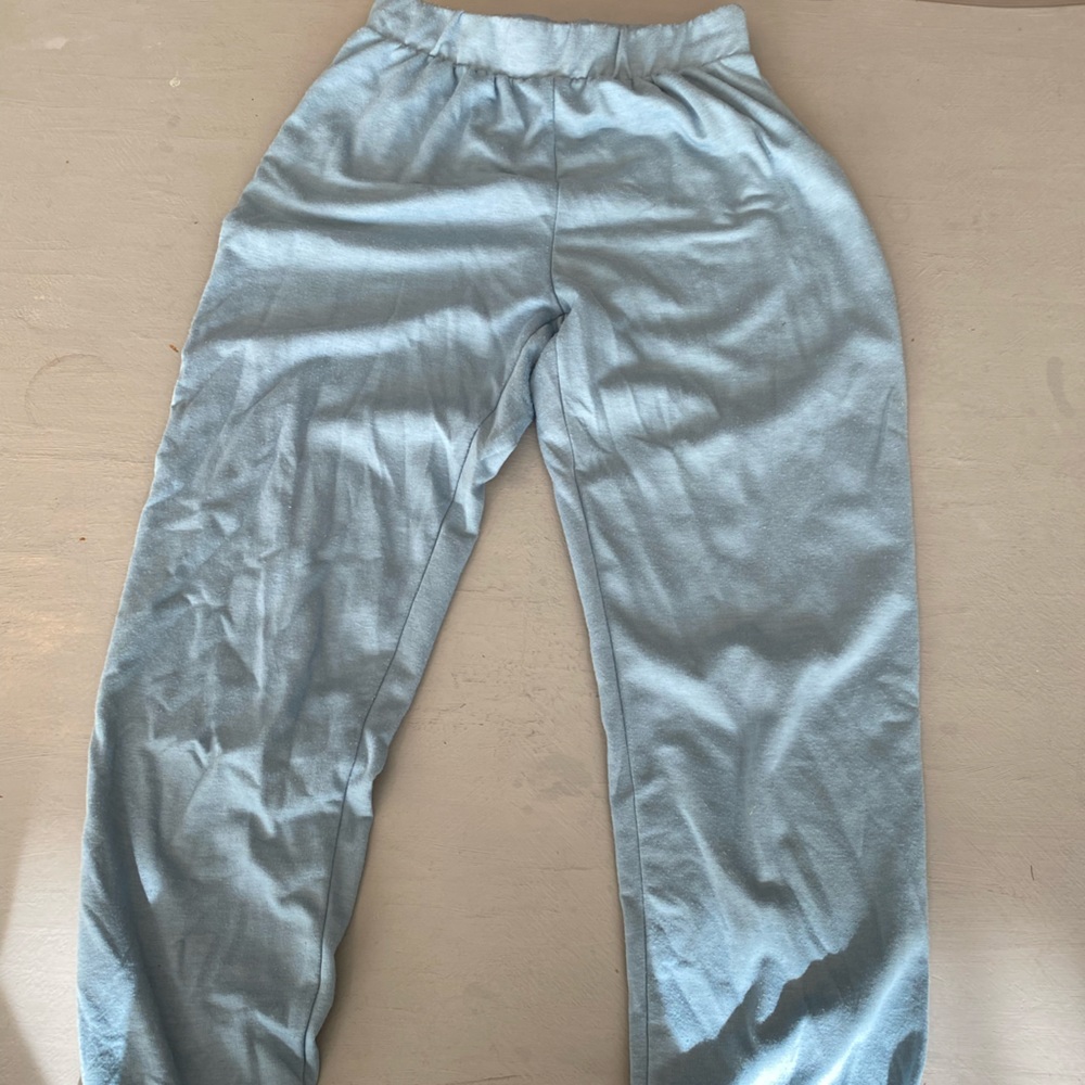 Blue sweatpants